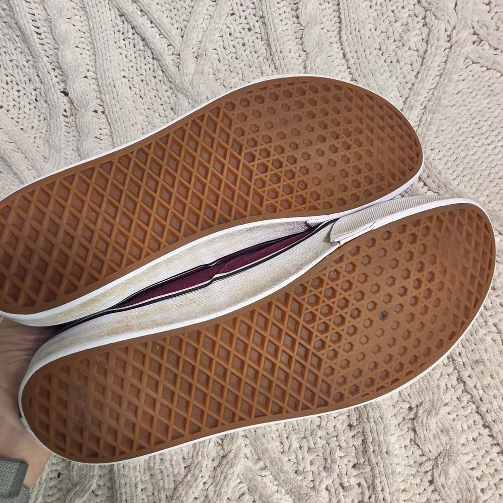 Vans Authentic Canvas Maroon Low Top Sneakers Mens Size 13 Fair - Picture 4 of 7